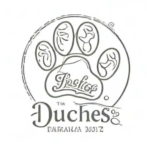 Dog Paw Print With Duchess Name Written