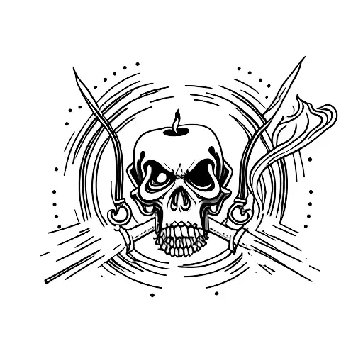 Grim Reaper Holding Candle Burning From Both Ends