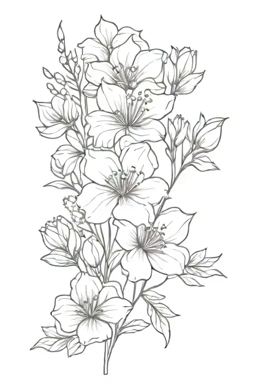 June August October November Birth Flower Bouquet