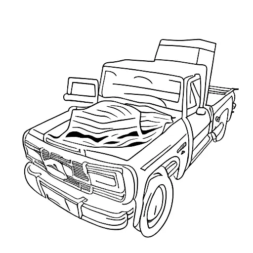 Dog In Back Of Pickup Truck