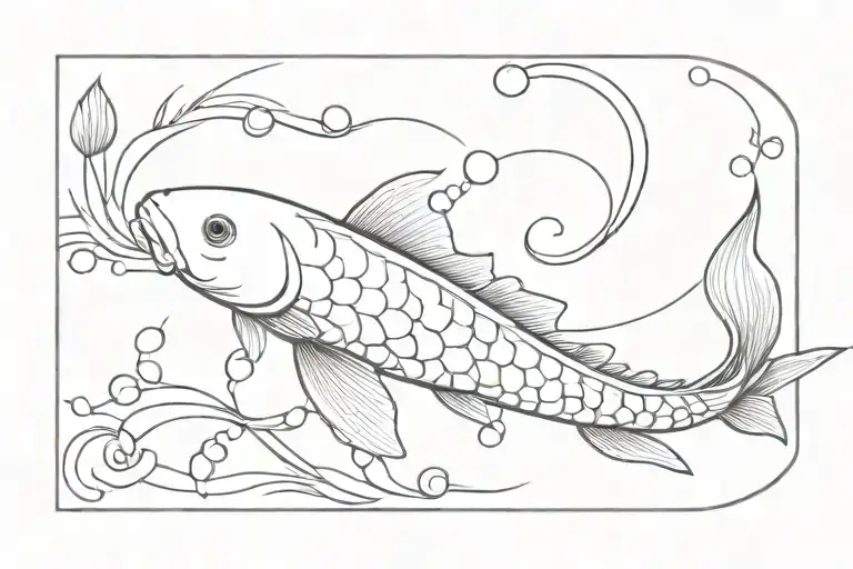 Koi Fish Swimming