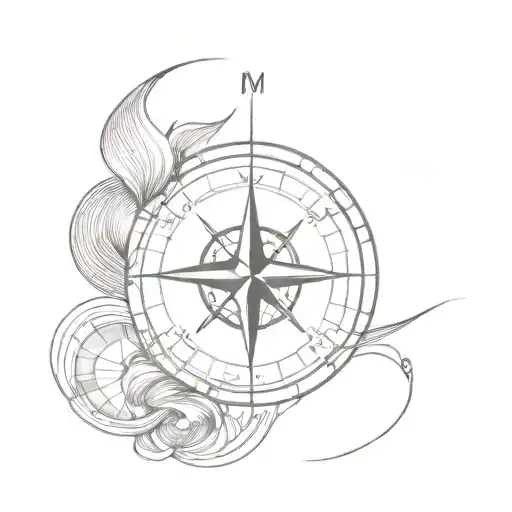 Compass And Waves