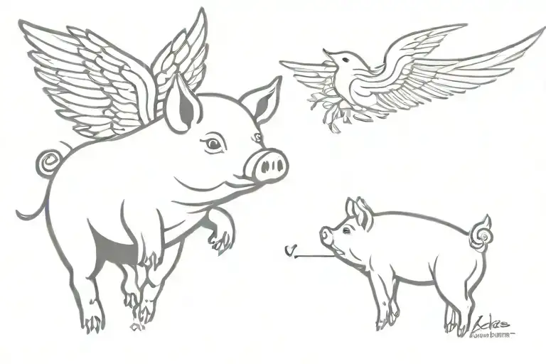 Simple Angel Pig