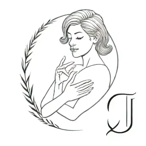 Virgo Zodiac As A Woman And On Her Left Hand Letter J