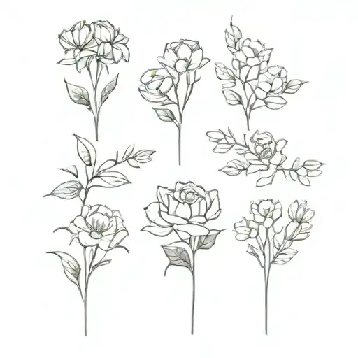 Birth Flower Bouquet March April August October