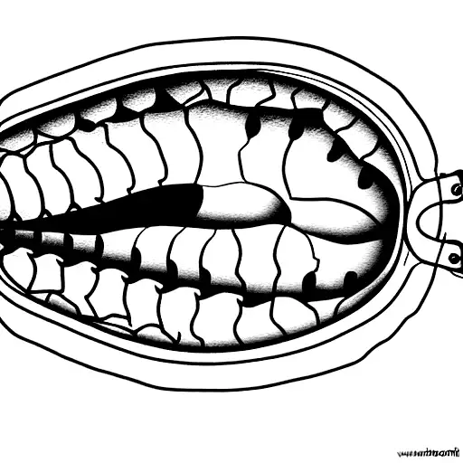 Crocodile Skeleton Inside Of An Old Glass Botte