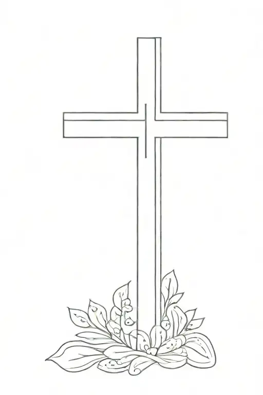 Christian Cross With The Letter N