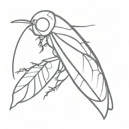 Cicada Nymph Negative Space