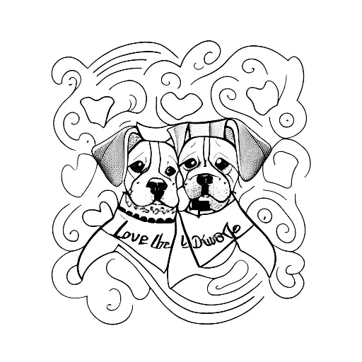 Love House Couple Dog Wedding