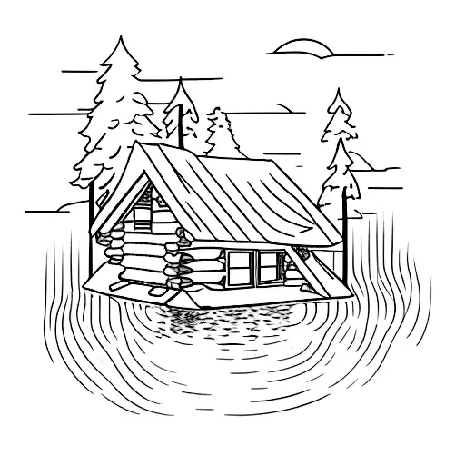 Cabin With Single Tree