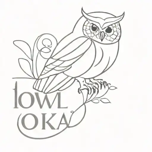 Owl With Word Loka Heddin In It