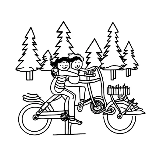 Forest And Kids On Bikes