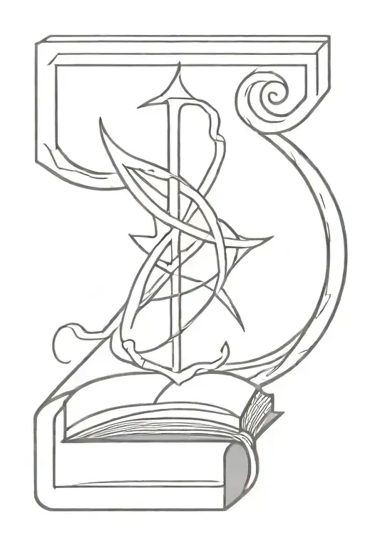 Female Symbol With Open Book