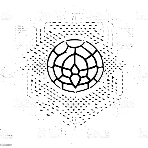 A Dotwork Football With Intricate Patterns Representing Finance Symbols