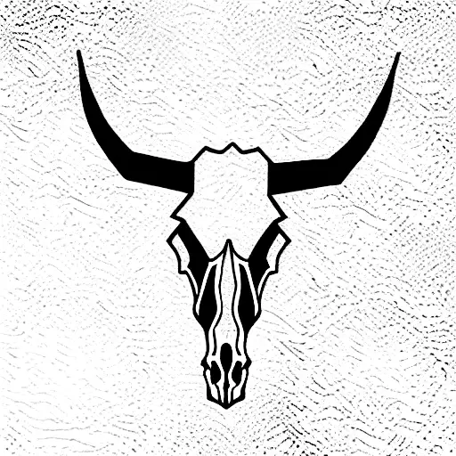 Bull Skull Real Rodeo