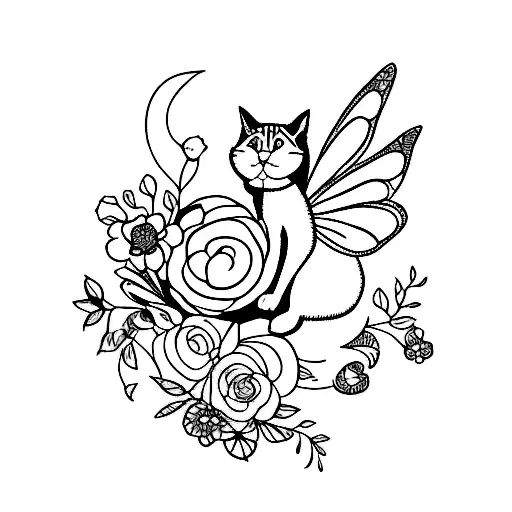 Flower And Fairy Cat