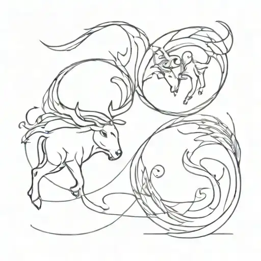 Taurus And Virgo Zodiac Signs Intertwined