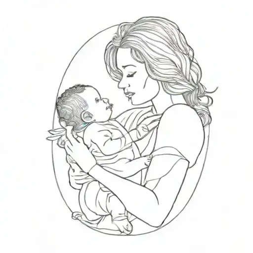 A Woman Holding A Baby