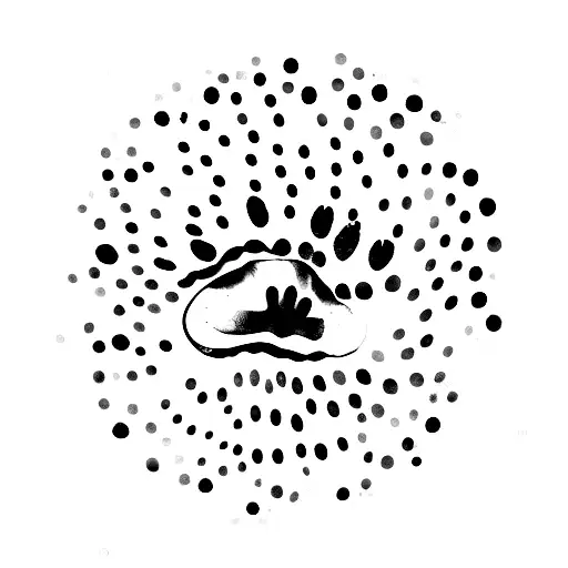 Dog Paw Print Water Color