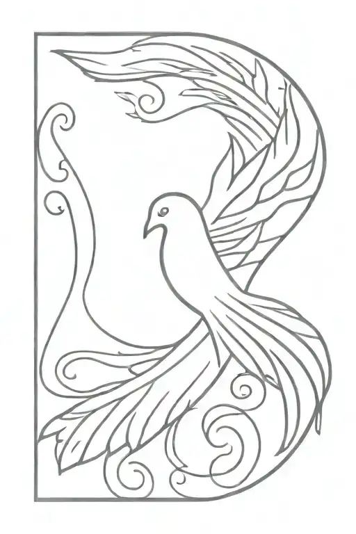 Phoenix With A Music Note With Aries Zodiac Sign