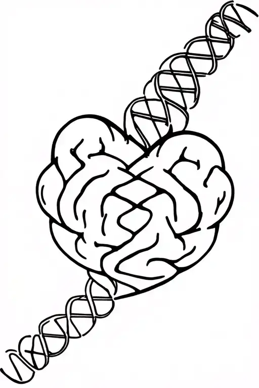 Brain And Heart Dna Strand