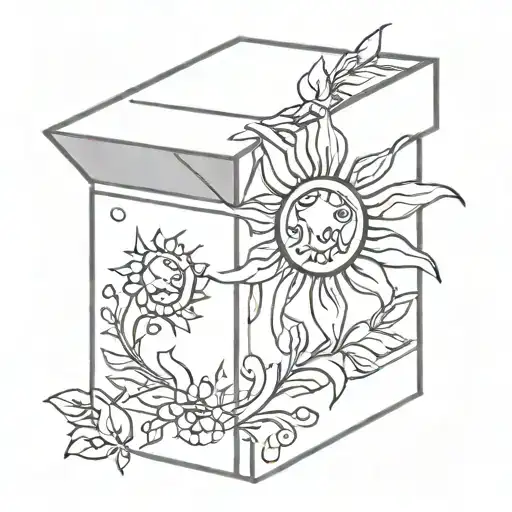 Sun Shinning On Box On Porch