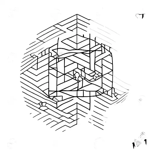 Abstract Line Tattoo With Numbers 28 And The World