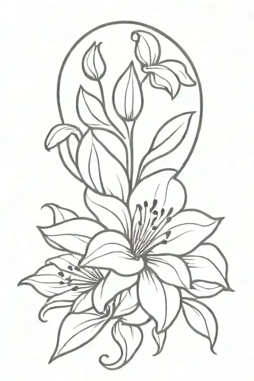 Stylized Florence Lily Symbol Inside
