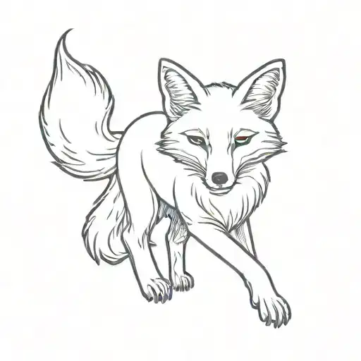 Fox Full Body With Letters K And D