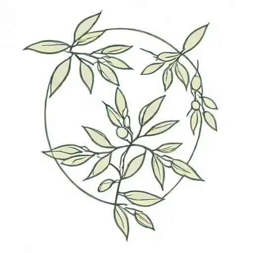 Olive Branch Intertwined Into Crown Made