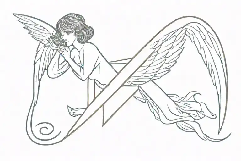 Angel With Letter V
