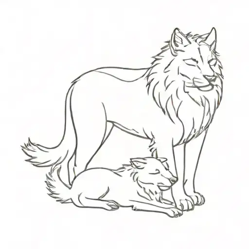 A Wolf And A Lion