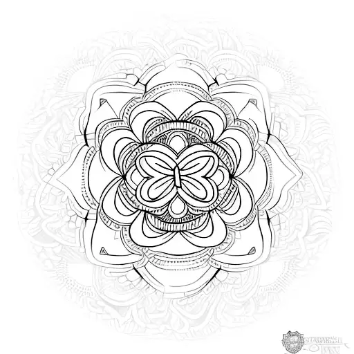 An Intricate Mandala Design Incorporating Elements Of Nature And Family Symbols