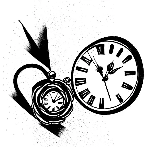 With The Words Momento Mori Inside And A Clock