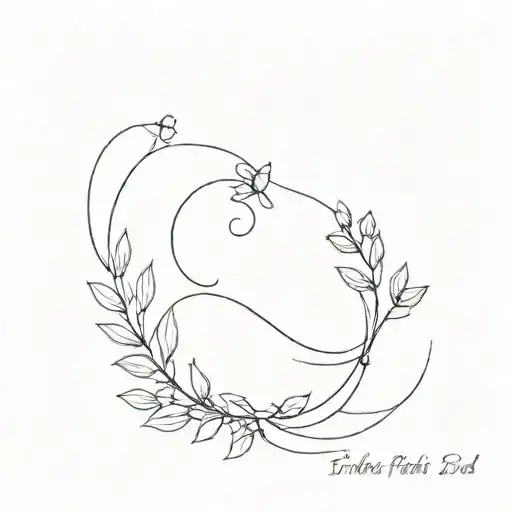 Delicate Small Tattoo In Memories Of Dad For Female