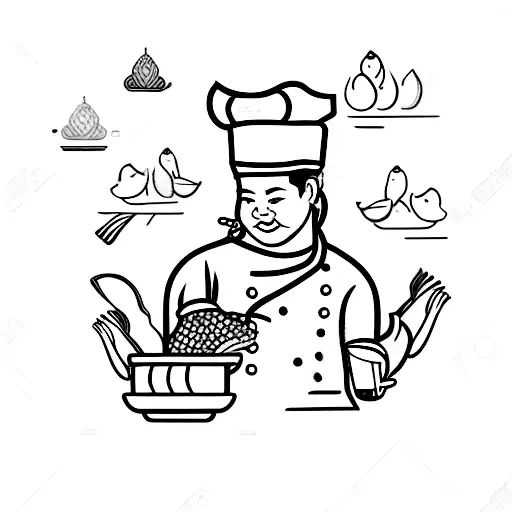 Thai Street Food Stall With A Lone Wolf Chef