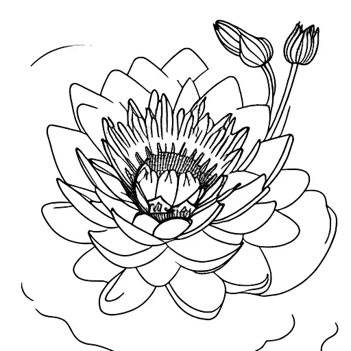 A Delicate Water Lily And Cosmos Flower Bouquet