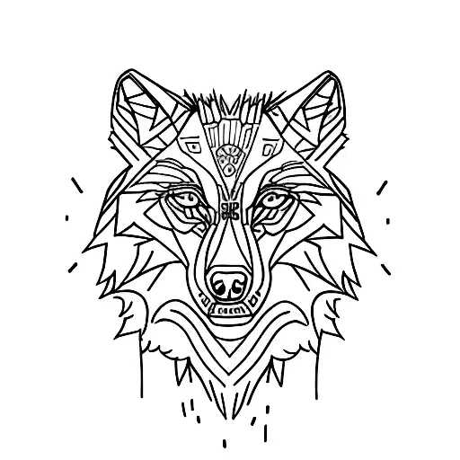 Wolf Mit Verzierung