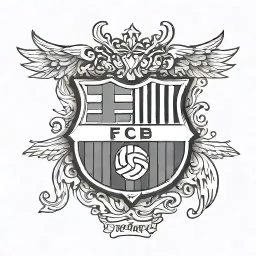Fc Barcelona With Angel Wings