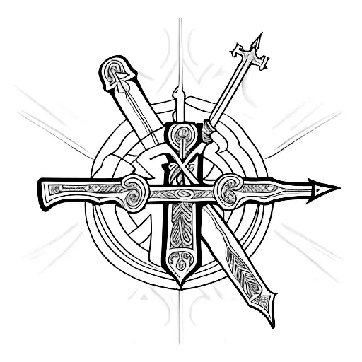 Sword That Looks Like A Christian Cross