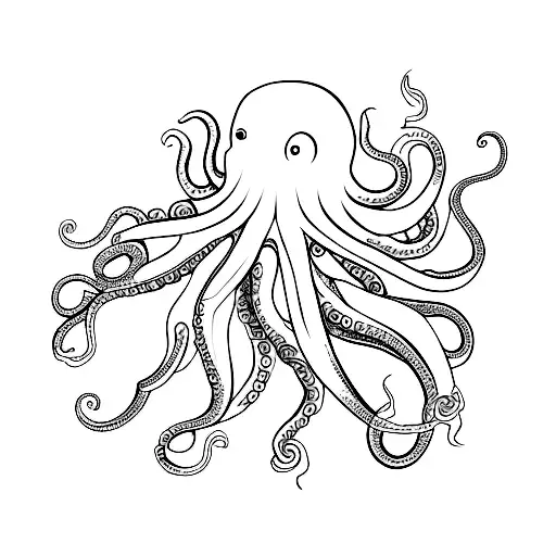 Octopus Escaping A Bottle