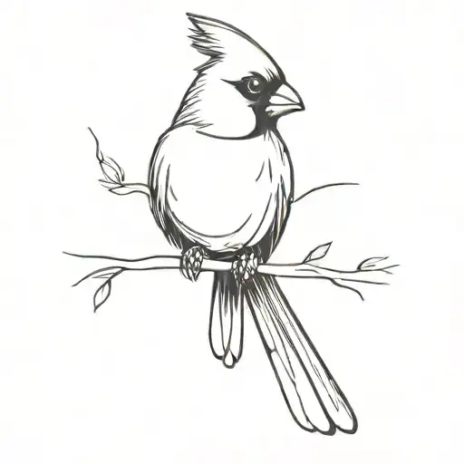 Cardinal Bird On Car