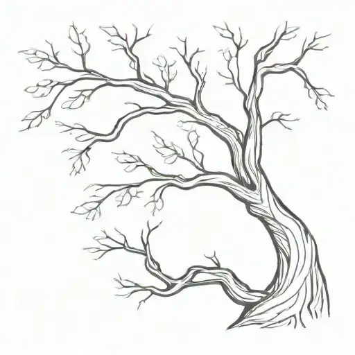 Tree Of Life Oak Half Dead Tree