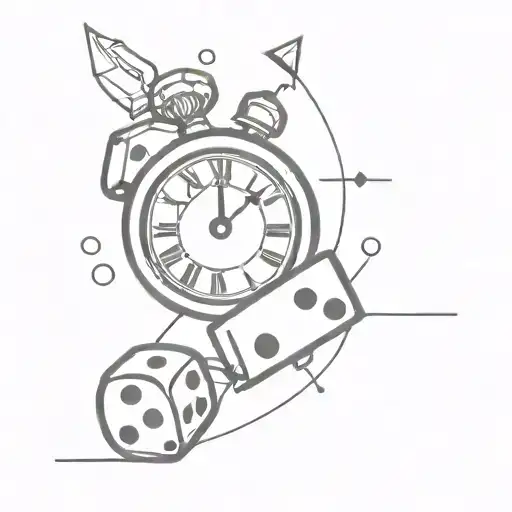 Rolling Dice And Clock