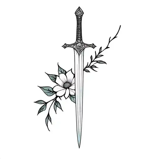 Sword And Flowers