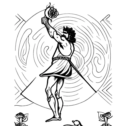 The Fool Tarot Holding A Rose