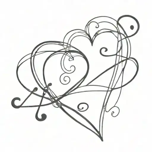 A Broken Heart Intertwined With Musical Notes