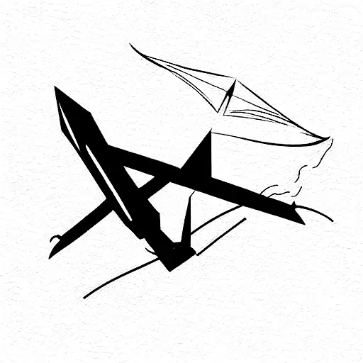 Origami Airplane With The Shadow Of A Real Airplane