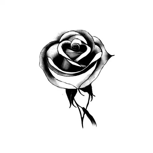 A Rose On A Man's Neck