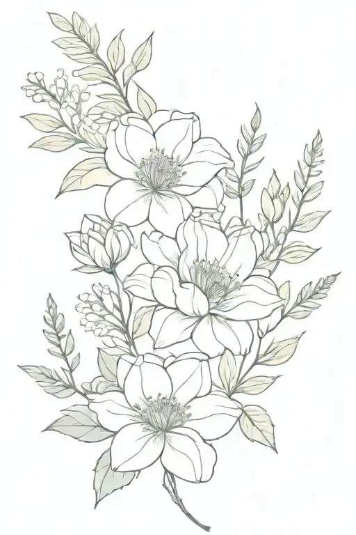 Family Birth Flower Bouquet